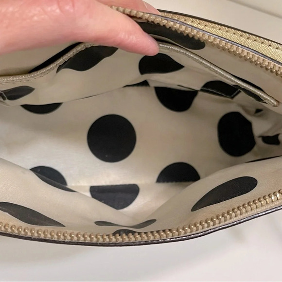 Kate Spade New York Crossbody Bag Gold & Metallic Leather - Picture 6 of 14